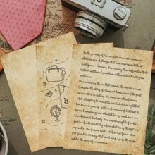 5/10/20/30 peças de papel de carta A4 em branco estilo vintage, dupla face, papel decorativo para scrapbooking faça você mesmo, material escolar, volta às aulas