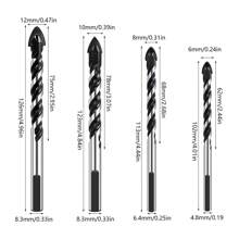 3-12mm Multifunctional Triangle Drill Bit Diamond Drill Set Ceramic Tile Concrete Brick Wood Glass Punching Hole Saw Metal Dril