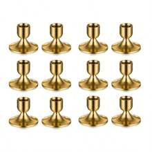12 pièces Chandeliers coniques dorés, pour centres de table, réceptions de mariage, capuchons de Noël, décoration de la maison, décoration d'Halloween/Noël, décoration de chambre - Couleur cuivre - Voir 16