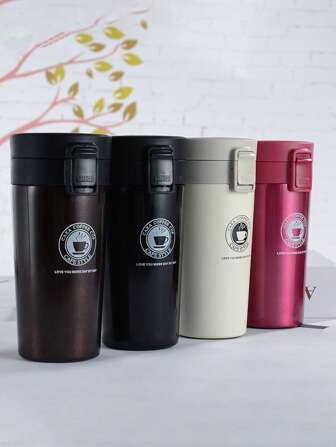 [510/380ml] Insulated Cup With Lid, Stainless Steel Double-Wall Vacuum Coffee Cup, Durable Powder-Coated Travel Hot And Cold Drink Ice Tea Cup, Suitable For Outdoor Travel, School, Gifting, Mother's Day, Picnics, Graduation Season, Vacation, Vacation, Valentine's Day Gift, Back-To-School Season