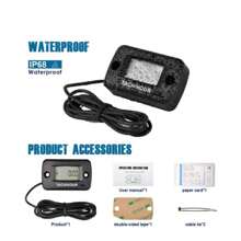 Runleader RL-HM019R Waterproof Digital Self-Powered Maintenance Tachometer Timer For Air Filter Cleaning, Oil Change And General Servicing - Black - View 7