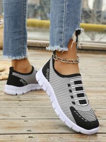 Damen Klassisch Einfache Atmungsaktiv Schwarz Pink Outdoor/Arbeit/Sport/Reise Lässig Schuhe, geeignet für ältere Mütter