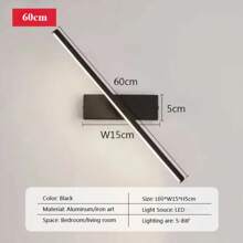 Modern Led Mirror Light Simple Touch Control Wall Sconce 330 ° Rotation-Led Rechargeable Magnetic Light Mirror Lamp Fixtures Black /White 30/60/80cm Aluminium Dimmable Rotating Rechargeable Wall Light Home Decor Fixtures For Living Room Bedroom Bedroom Bedside Hallway Lamp Dining Room Kitchen Wall