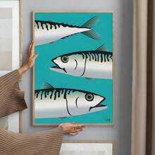 1pc Colorful Sardine Lobster Fish Ocean Animal Poster Prints Perfect Design Nordic Modern Living Room Home Decor Gift No Frame