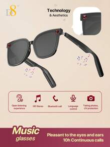 D8 handgefertigte Diamant-Smart-Brille mit Knochenleitung (Musik & Anrufe) für intelligente Geräte, für Damen und Herren, zum Anschließen an Handy & Tablets, zum Radfahren, Spielen, Musikhören oder Handyieren, um mit der Außenwelt in Kontakt zu bleiben.