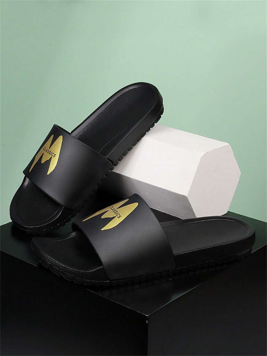 大码男士拖鞋，新款夏季时尚室内防滑防臭厚底浴室淋浴户外运动凉鞋 - 彩色 - 查看 1