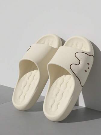 女士可爱卡通厚底拖鞋，EVA简约舒适情侣户外时尚拖鞋