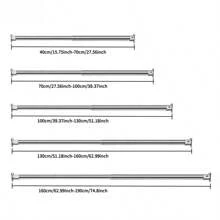 CTSZOOM Stainless Steel Adjustable Closet Rod, 5 Sizes Available From 15.75inch To 74.8inch, Heavy Duty Silver Closet Rod For Hanging Clothes, Wardrobe, Laundry Room, Room Divider Curtain Rod, Easy To Install, Suitable For Bathroom, Window, RV, Living Room, Bedroom, Curtain, Wardrobe - Silver - View 7
