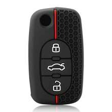 Key Case For Audi A1 A4 B6 A6 C5 Tt 8N Silicone Car Key Cover 3 Button Key Holder Keychain Accessories Protection