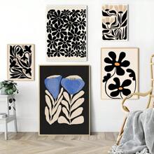 1 件北欧简约墙壁艺术复古花卉动漫艺术海报艺术品家居装饰无框架