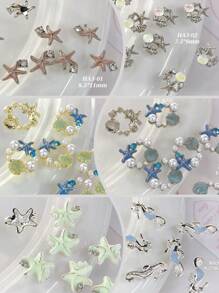 美甲饰品：美甲贝壳饰品、美甲水晶饰品、美甲吊坠、吊坠饰品、金银合金饰品 - 彩色 - 查看 7