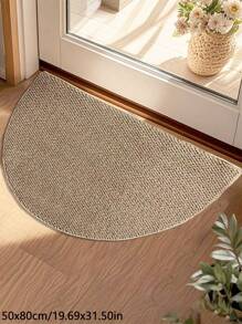 1pc Half-Circle Pineapple Entrance Mat, Thickened Faux Sisal Rug, Water-Washable Bottom, Dirt-Resistant, Kitchen Thick Carpet, Decorative Rug, Ins-Style Carpet, Shower Mat, Home Decor, Living Room Rug, Bedroom Rug, Doormat, Kitchen Rug, Bathroom Rug, Study Rug - Multicolor - View 16