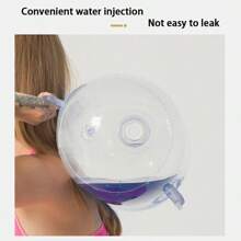 1pc Adjustable Weight Water Injection Fitness Water Bag, Men And Women Fitness Use, Exercise Arm Muscle Fitness Equipment, Weight Lifting Bag Transparent Dumbbell, Carry, Squat Hip Lifting Physical Fitness Water Bag Gym Accessories - Transparent - View 5