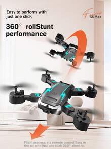 Drone S6 Profesional con control remoto, dron plegable de 720P con doble cámara y control remoto, mantiene la altura, juguete de control remoto, regalo para hombres, para usar en interiores y exteriores, dron económico, bolsa de almacenamiento de regalo, accesorios de repuesto, regalos de Navidad, Halloween, Acción de Gracias