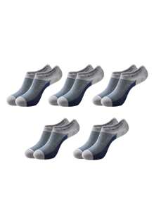1/3/5 Pairs Men's Spring And Summer Thin Boat Socks Mesh Refreshing, Breathable, Sweat-Absorbent Youth Sports Invisible Socks With Shallow Mouths That Will Not Fall Off The Heel
