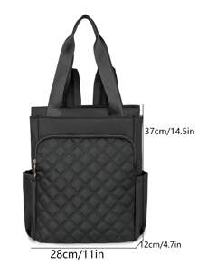 Ransel Wanita Warna Polos Multifungsi Kapasitas Besar, Ransel Pelajar Kasual Minimalis, Tas Bahu Minimalis Gaya Kuliah, Tas Tangan, Ransel Multifungsi, Cocok Untuk Sekolah, Universitas, SMP, SMA, Perjalanan, Kantor, dan Acara Lainnya. - Hitam - View 5