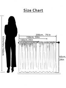 1pc Pink Floral Embroidery Semi Sheer Linen Cafe Curtain Retro Farmhouse Style Short Curtain For Kitchen Dining Room Window Rod Pocket Top