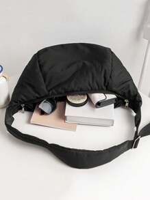 Minimalist Fashion Dumpling Shaped Tote Bag, Versatile Wide Strap Large Capacity, Suitable For Daily Commute And School, New Vintage Durable Women Shoulder Bag