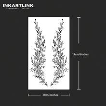 INKARTLINK Revolutionary Tattoo Technology, Semi-Permanent Tattoo, Hand Tattoo, Temporary Tattoo, Long-Lasting, Fake Tattoo, Waterproof, Authentic Tattoo Appearance, Botanical, Magic Ink Tattoo - Black - View 5