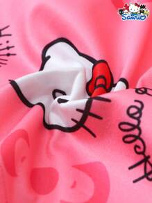 Sanrio 3pcs Set Hello Kitty Ladies Cute Cartoon Pajama Pants, Soft And Non-Sheer Polyester Material, Comfortable For Home Use, Suitable For All Seasons, Fall Clothes