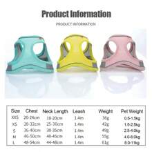 Accesorios para perros y gatos, Collar para perros pequeños, chaleco de , cuerda para el pecho para mascotas, cubierta para perros, arneses ajustables transpirables, productos de suministros - Naranja - Ver 6