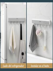 MENGNI Wall Mounted Key Storage Box With Hook Multiuse Key Coat Book Sundries Storage Rack, For Bedroom, Office, Living Room, Entryway, Wall Wall Decor,