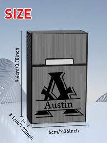 1/2Pcs Personalized Name Cigarette Case, Custom Cigarette Box, Cigarette Holder, Personalized Portable Cigarette Storage Box Customized