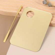 Acrylic Foundation Palette, Professional Makeup Artist Use Nail Polish Palette, Colorful Stainless Steel Sticks