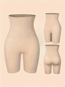 1 pièce Gaine amincissante taille haute pour femmes, combinaison amincissante post-partum sans couture et épaissie pour le ventre, sous-vêtements de contrôle du ventre en tissu tricoté de nylon. Accessoires de gym pour gaines amincissantes du ventre, gaines lombaires pour le corset amincissant du ventre Printemps Sports - Beige - Voir 2