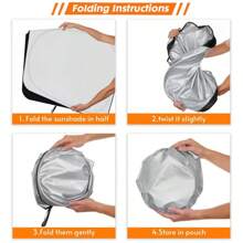 Parasol para parabrisas automotriz, cubierta protectora de sombra reflectante UV, parasol de ventana de coche plegable