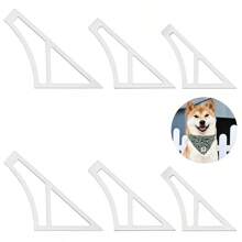 3pcs Acrylic Dog Scarf Sewing Template - Transparent Quilting Template For Pet Scarves, Patchwork Crafts - Small/Medium/Large Size - White - View 1