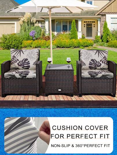 1pc Digital Milk Silk Highly Elastic Outdoor Sofa Cover, Dust-Proof And Dirt-Resistant, Suitable For All Seasons