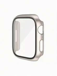 1pc PC Frame + Screen Protector 2-In-1 Hard Case, Minimalist Anti-Drop Watch Cover, Compatible With Apple Watch Series 10/9/8/7/SE/6/5/4/3/2/1, Fits 38mm/40mm/41mm/42mm/44mm/45mm/46mm/49mm (Watch & Strap Not Included) - Shell and Membrane - View 28