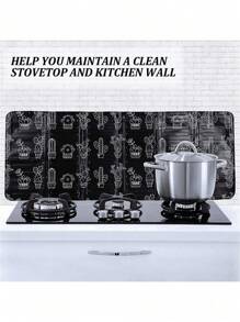 1/2 Pcs Heat Resistant Kitchen Anti-Oil Splash Guard, For Cooking And Frying, Kitchen Cookware Accessories, DIY Kitchen Upgrade Stickers & Baffles, Home Decor Kitchen Accessories, Halloween & Christmas Decor, Cozy Fall& Winter Styles