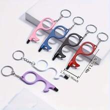 2 piezas Correas con pantalla táctil para llavero para hombres - Llavero multiherramienta de aleación y plástico EDC, diseño sin contacto con recubrimiento antiarañazos, accesorios organizadores de llaves tácticos, regalo para papá/él (sin accesorios)