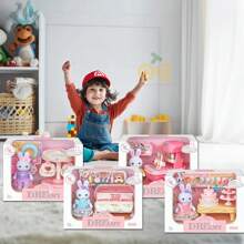 1 Set Of Fashion Toy Sets, Kaidi Rabbit Toy Sets, Play Toys, Dress-Up Toy Sets, Modular Sets, Children's Toys, Sharing Sets, Various Scenes, Play Toys Suitable For Children And Adults, Use This Set Of Fashion Toys To Release Fashion Creativity! - 嬰兒車 - 查看 4