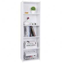 Segawe 5-Tiers Bookshelf Bookcase Multipurpose Collection Display Storage