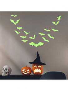 1pc Halloween Wall Sticker, Bedroom Entryway Living Room Porch Home Decoration Wall Stickers,  Glow In The Dark  Decals For Window And Wall Decor, Removable Stickers, Suitable For Halloween Party,Home Party Decor,Christmas - Multicolor - View 12