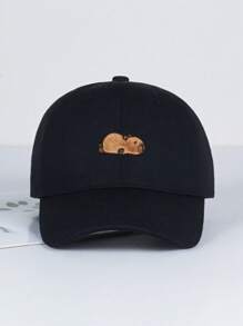 New Spring/Summer Capybara Embroidery Solid Color Baseball Cap, Cute & Fashion, Soft Breathable Sun Hat, Suitable For Daily Wear, Size Adjustable, Fit For Students & Young Adults - Capybara - View 19