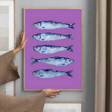 1pc Colorful Sardine Lobster Fish Ocean Animal Poster Prints Perfect Design Nordic Modern Living Room Home Decor Gift No Frame