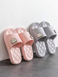 舒适简约可爱拖鞋男女四季穿防滑静音多功能家居户外旅行沙滩拖鞋高弹轻便透气 - 粉色 - 查看 5