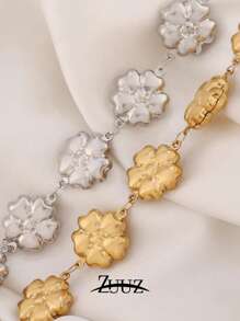 1pc Mode Roestvrijstalen Holle Bloem Ketting Kettingen Voor Vrouwen Choker Ketting Sieraden Geschenken