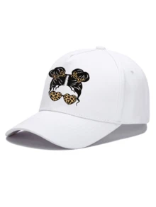 1 chiếc Mũ lưỡi trai bóng chày họa tiết báo hoạt hình Unisex, Mũ lưỡi trai thời trang có dây đeo có thể điều chỉnh để chống nắng ngoài trời, Thích hợp cho du lịch mùa xuân và mùa thu, Du lịch, Kỳ nghỉ bãi biển Đường phố - Nhiều màu - Xem 2