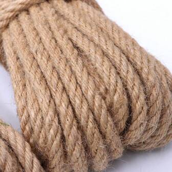 10 mm 196,85 tum naturgarnrep av jute gör-det-själv hantverk Strängsnöre Hängande Trädgårdsinredning Handgjorda husdjur Katt Skrapbräda Räcke Ornamentation