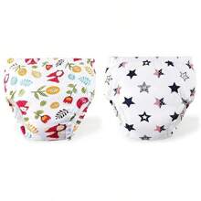 4 件幼儿如厕训练裤，可重复使用的防水训练内衣，送给幼儿和婴儿的最佳礼物，多种颜色可选（尺码偏大，适合长期穿着）