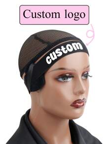 1Set Custom /Text Logo Edge Melt Band With Ear Protector For Lace Wigs Elastic Band Personalized For Laying Lace Edge For Wigs Hair Band Wigs /Hair Tool