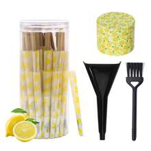 Pre Roll Paper Tool Set: 48 Pieces Of Fruit Flavored,Flavored Cones,Patterned Grinder, Filler, And Small Brush, Evenly Burned, Household Tool, Easy To Use, Gift For Smoking Enthusiasts, Father's Day Gift. - Nhiều màu - Xem 9