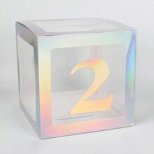 1 pièce Boîte à lettres transparente personnalisée pour anniversaire, mariage, boîte à ballons avec nom, décorations pour 1er anniversaire, miel/chérie/chéri, décorations de Noël, grande boîte transparente, décorations pour fête, décoration de maison, décoration de cheminée, boîte de douche (les matériaux en papier sont sujets à la casse)