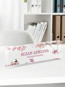 Custom Acrylic Desk Nameplate, Personalized Office Supplies, Ideal Gift For Colleagues, Boss, Nurses, Social Workers, Multipurpose Desk Accessory, Women's Office Table Decor, PMMA Material Back To School