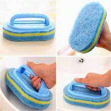 Powerful Sponge Scrub Brush For Multi-Purpose Cleaning, Including Bathroom, Kitchen And Floor, With Productivity For Cleaning Oil Stain On Bath Tub, Tile, Stove And Glass